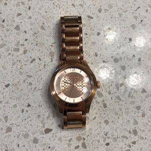 Coach rose gold watch
